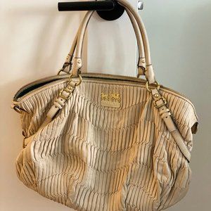 COACH off-white handbag